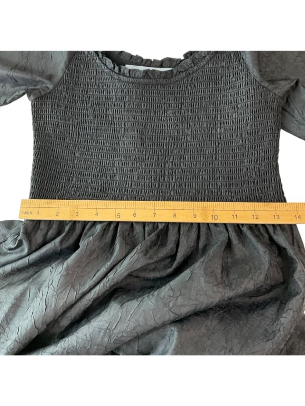 NWT Hill House The Emily Nap Dress Small Maxi Crushed Taffeta Long Sleeve Smock - Picture 15 of 16